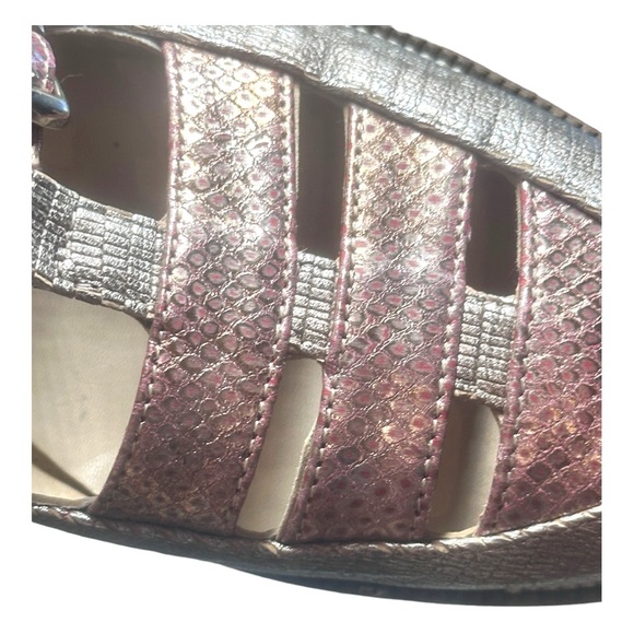 INGLEDEW’S PINK/GOLD/SILVER METALLIC SANDALS - ITALY  (SZ 41/10-10.5) - Picture 2 of 12